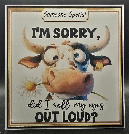 Funny 8X8 Topper With Humour Caption (TEN) by Karen Taylor