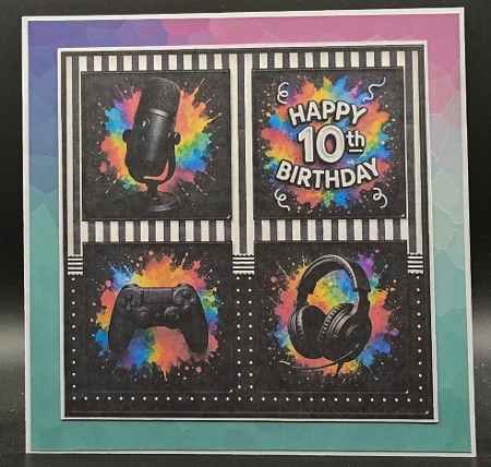 Happy 10th Birthday - 7x7 Squared Mini Kit by Karen Taylor