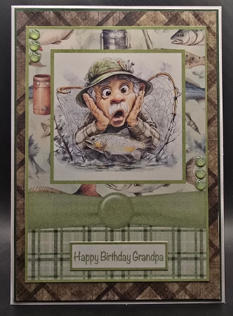 Gone Fishing Card Front 5x7 by Karen Taylor
