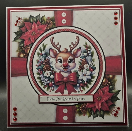 Happy Christmas from Rudolph - 8x8 Card Front Bumper Kit by Karen Taylor