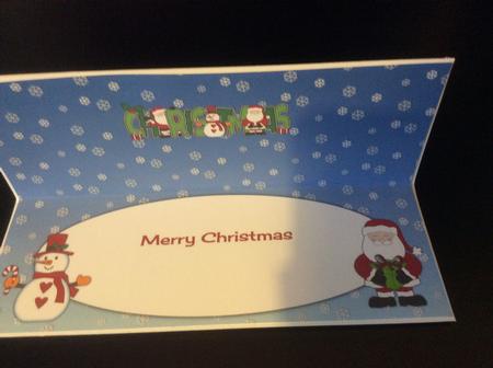Santas & Snowman Christmas Large Dl Insert by Karen Thomson