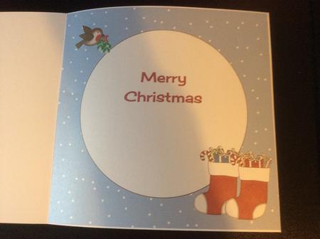 8x8 Christmas Names Insert with Blank Stockings by Karen Thomson