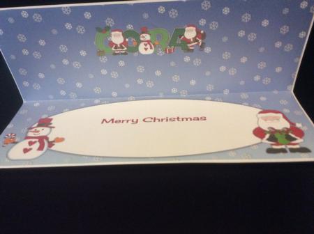 Santas & Snowman Cora Large Dl Insert by Karen Thomson