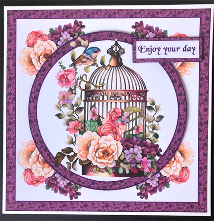Floral birdcage no1 by KAREN WHYBORN