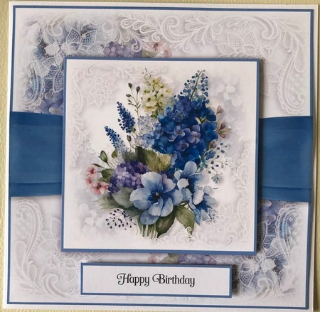 Blue Floral Bouquet No.5 by KAREN WHYBORN