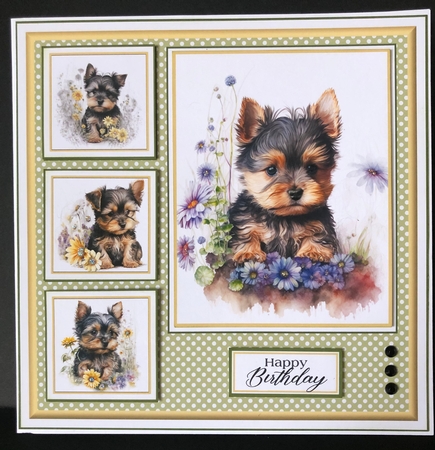 8x8 Yorkie Mini Kit - x5 A4 Sheets  by KAREN WHYBORN