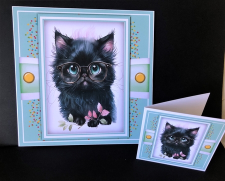 8x8 Gorgeous Sophisticated Kitty 1 by KAREN WHYBORN