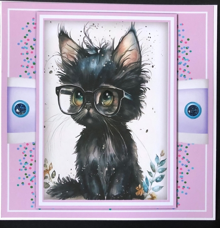 8x8 Gorgeous Sophisticated Kitty 4 by KAREN WHYBORN