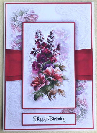 Fuchsia Bouquet 5x7 inch No.2 by KAREN WHYBORN