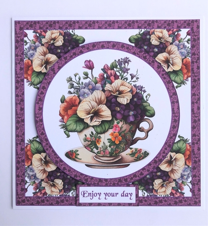 SC Pansy tea cup by KAREN WHYBORN