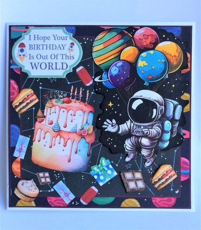 I hope your Birthday is out of this world card front by KAREN WHYBORN