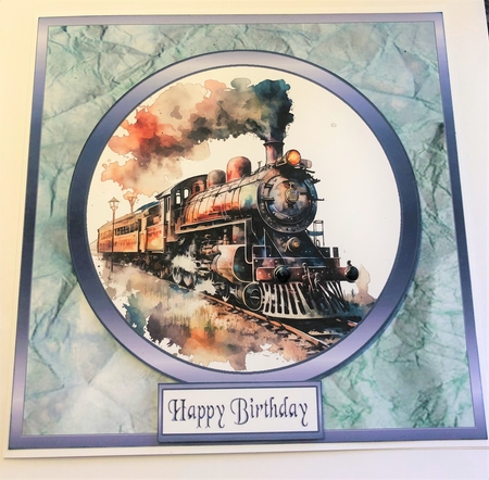 SC Watercolour steam train by KAREN WHYBORN