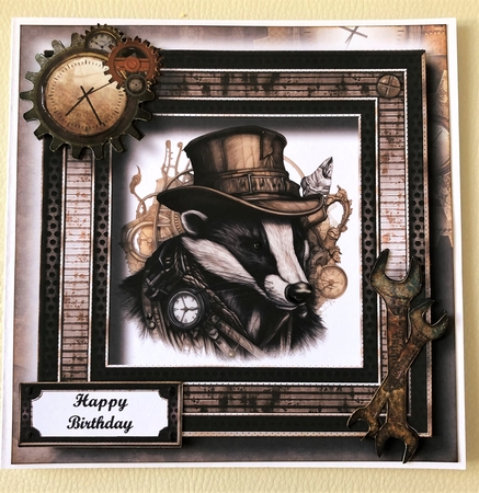 Steampunk Animals - Badger by KAREN WHYBORN