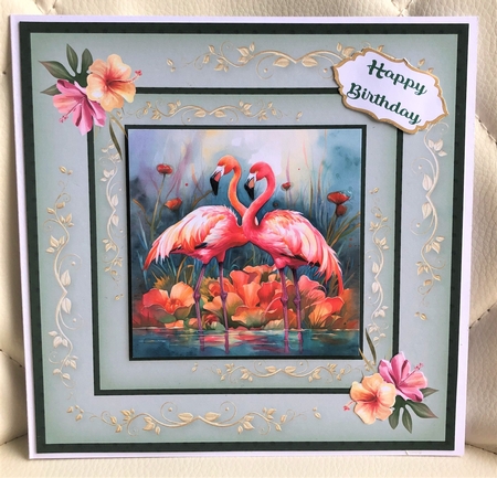 Flamingos 4 by KAREN WHYBORN