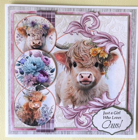 Mooving to the Highlands 6  7.75x7.75 Simply Cards  by KAREN WHYBORN