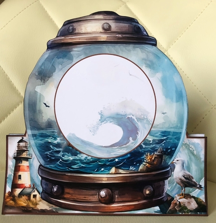 Ship In A Bottle Shaped Mini Page Kit by KAREN WHYBORN