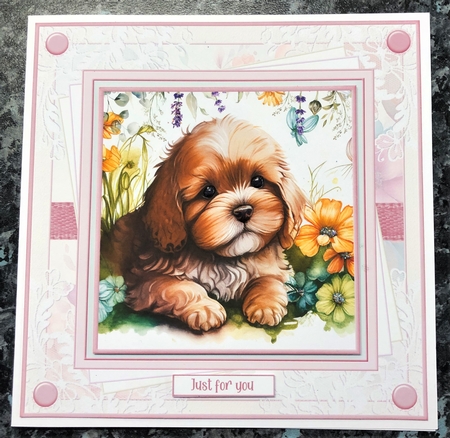 Dog Lover 7x7ins Decoupage Topper 8 by KAREN WHYBORN