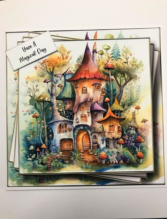 Whimsical Fairy Village 5 by KAREN WHYBORN