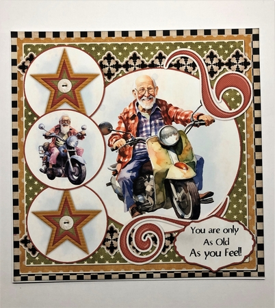 As Old as You Feel 4  7.75x7.75 Simply Cards  by KAREN WHYBORN