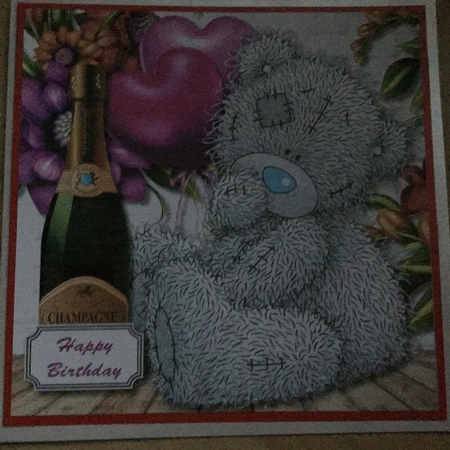 Tatty teddy Mothers Day and female birthday by Karen Wright