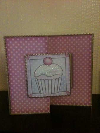 Sweet Treats Cupcake - No-hole Fold Back Card by Karen Harvie