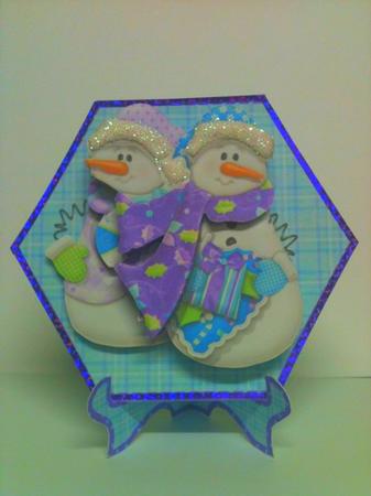 Snow Pals Plate Card by Karen Harvie