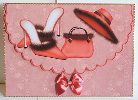 Chic Fashion Scalloped Envelope Card with Topper by Karen Nash