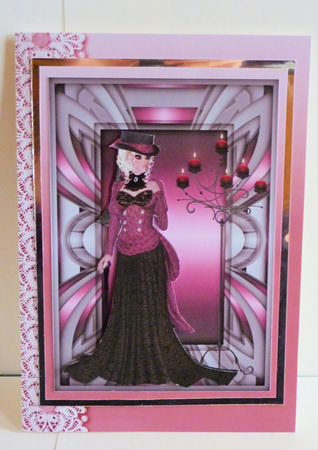 Lady A4 Card Front by Karen Nash