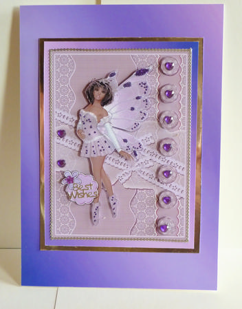 Lucy Faerie A4 Card Front by Karen Nash