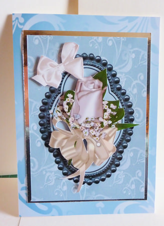 Pretty White Rose in Ornate Frame by Karen Nash