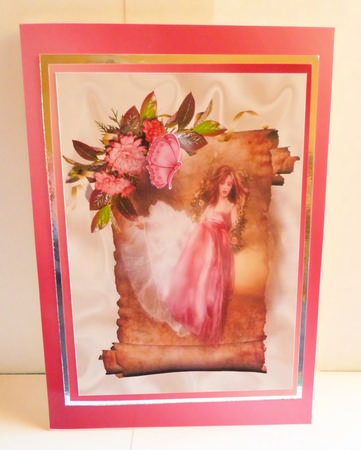 Beautiful Lady on a Swing in Mist, on a Scroll by Karen Nash