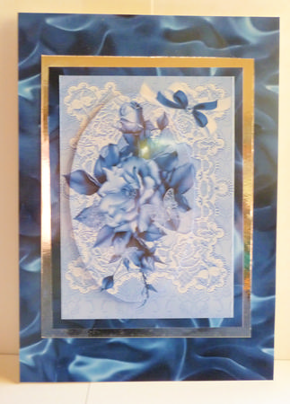 Blue Roses and Lace Small with Insert by Karen Nash