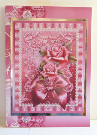 Deep Pink Roses by Karen Nash