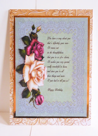 A4 Birthday Roses by Karen Nash