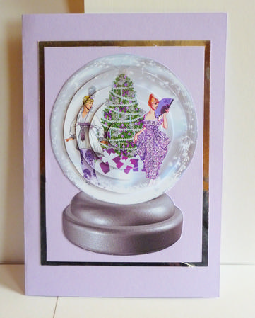 Art Deco Ladies in Lavender Snow Globe by Karen Nash