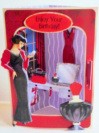 3D Corner Card Kit - Mademoiselle by Karen Nash