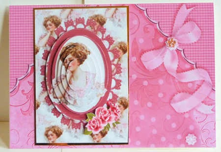 Vintage Lady with Roses, Pyramids by Karen Nash