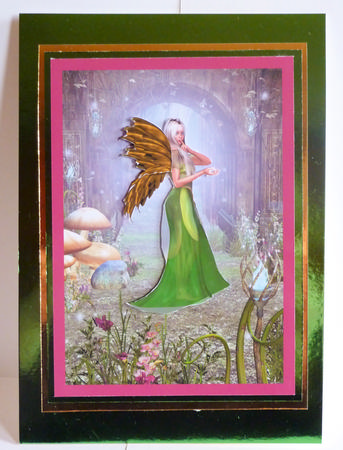 Shhhhh! Decoupage Quick Card Front by Karen Nash