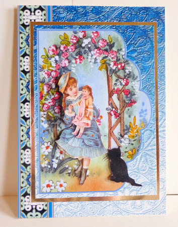 Girl Under Floral Arch Scallop Edge by Karen Nash