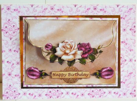 Victorian Roses Envelope Card by Karen Nash