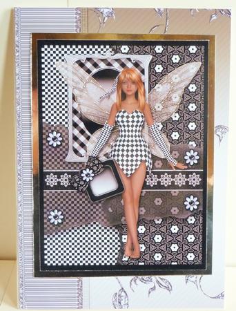 Rachael Faerie A4 Card Front by Karen Nash