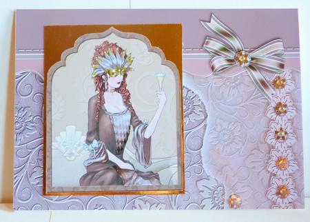 Taupe and Beige Scrapbook Style Floral Card Fronts by Karen Nash