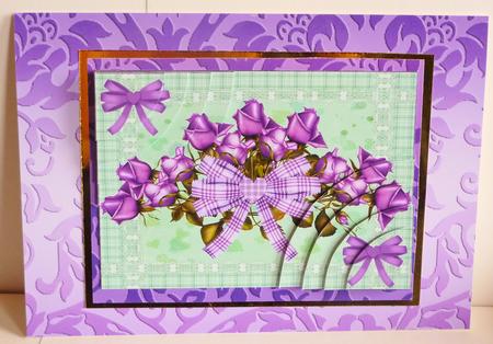 Purple Roses Corner Stacker by Karen Nash