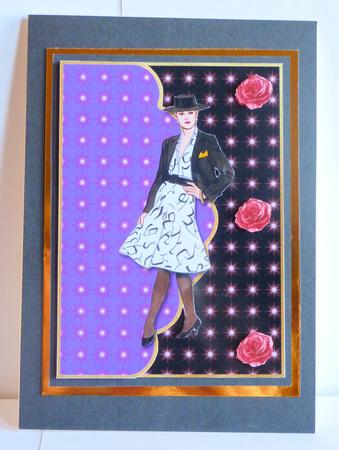 My Fair Lady Envelope Card with 3D by Karen Nash