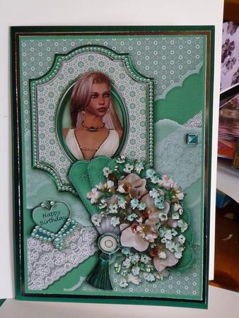 Sabrina Cameo Aqua Kit, 6 Pages, Including Decoupage Step by Step by Karen Nash