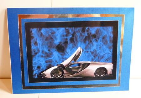 Silver Lamborghini Decoupage by Karen Nash