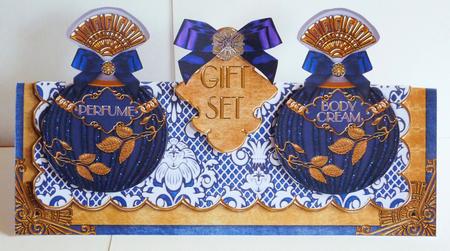 Blue Sapphire Perfumes Large Dl Ote with Decoupage Card Kit by Karen Nash
