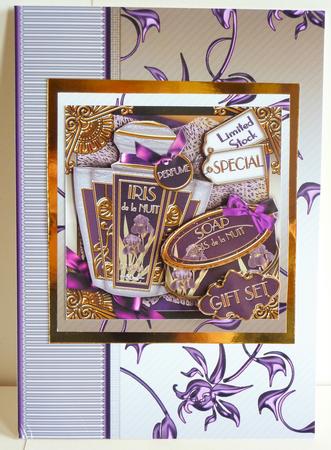Art Deco Night Iris Perfume Gift Set Decoupage Step-by-step by Karen Nash