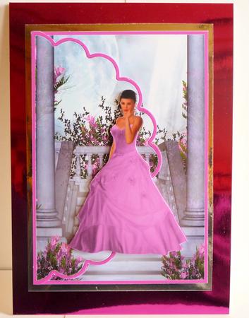 Pink Lady Envelope Card Kit by Karen Nash