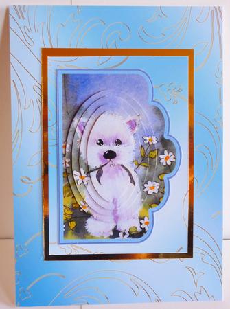 Floral Westie Scallop Edge by Karen Nash